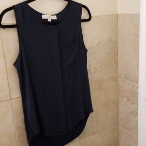 Ann Taylor Loft blue knit tank